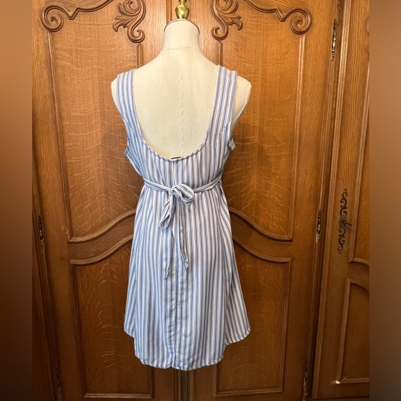 American Eagle Blue & White Button Down Shirt Dress - Picture 2 of 3